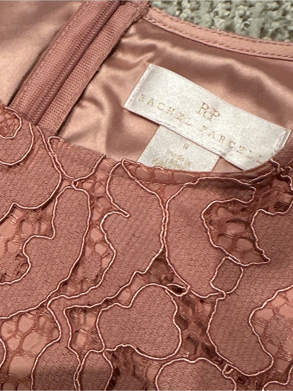 Rachel Parcell Dusty Rose Lace Midi with Ruffle Detail - Picture 5 of 6